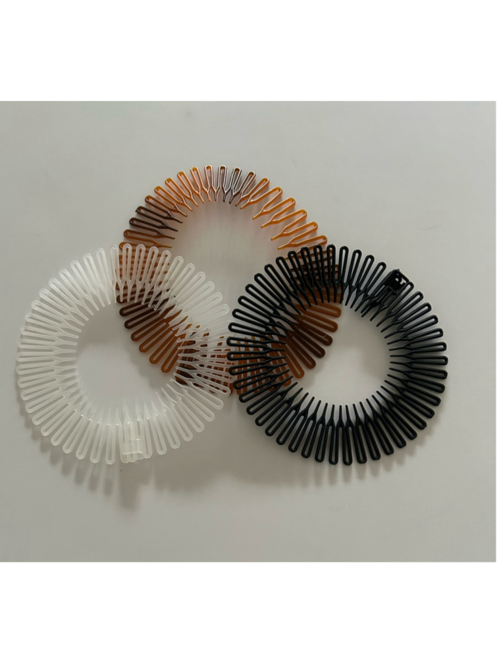 Women's Hair Accessory Headbands One Size Black White Brown 3-Pack